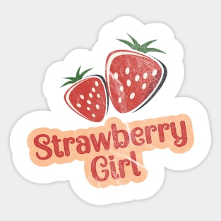 Strawberry Girl Sticker